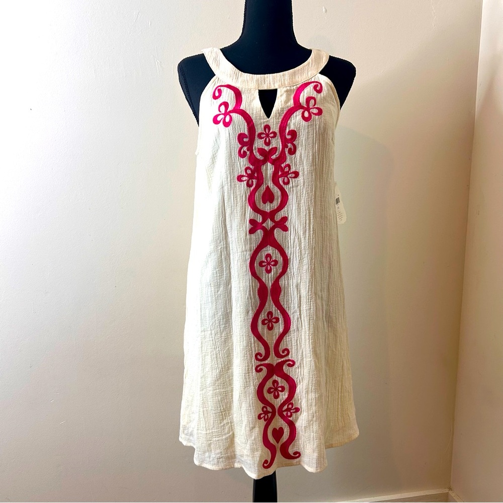 Altar'd State Mini Cream Embroidered dress